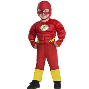 The Flash Halloween Costume Padded Jumpsuit 2T 3T